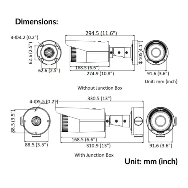 2MP IR VF Bullet Network Camera | DS-2CD2621G0-IZS - Image 5