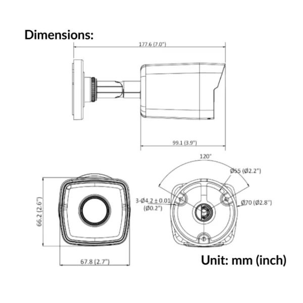 2MP Fixed Bullet Network Camera | DS-2CD1023G0E-I(L)(2.8mm) - Image 5