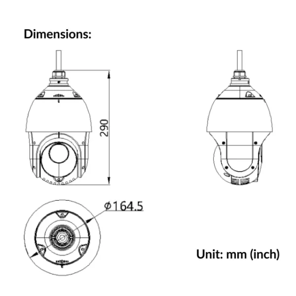 4-inch 4MP 25X Powered by DarkFighter IR Network Speed Dome | DS-2DE4425IW-DE(T5) - Image 3