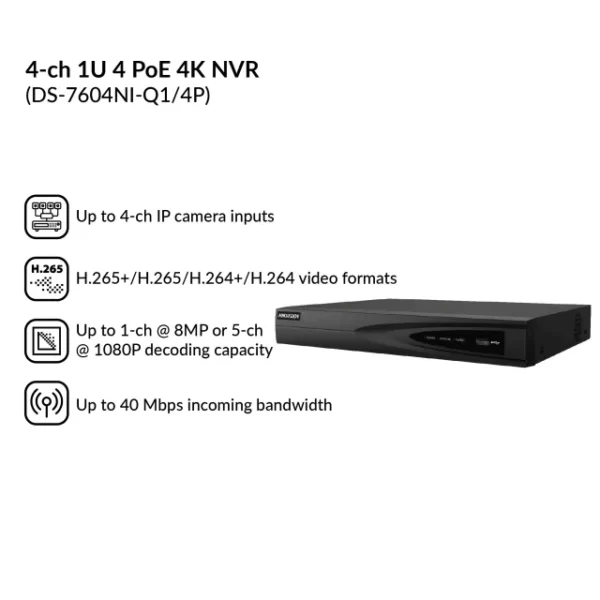 8 channel NVR | DS-7608NI-Q1/8P - Image 4