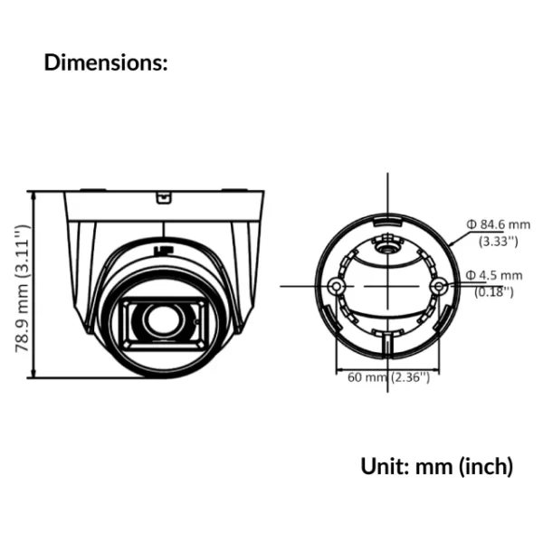 2MP Audio Indoor Fixed Turret Camera | DS-2CE76D0T-ITPFS - Image 4