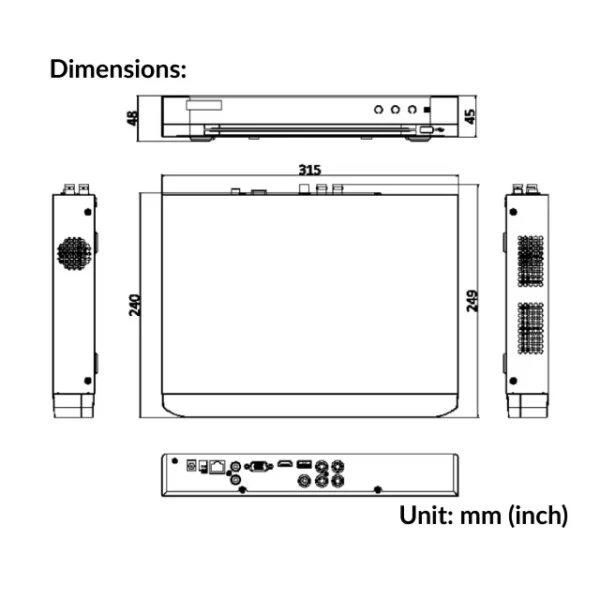 4-ch 5 MP 1U H.265 AcuSense DVR | iDS-7204HUHI-M1/X - Image 4