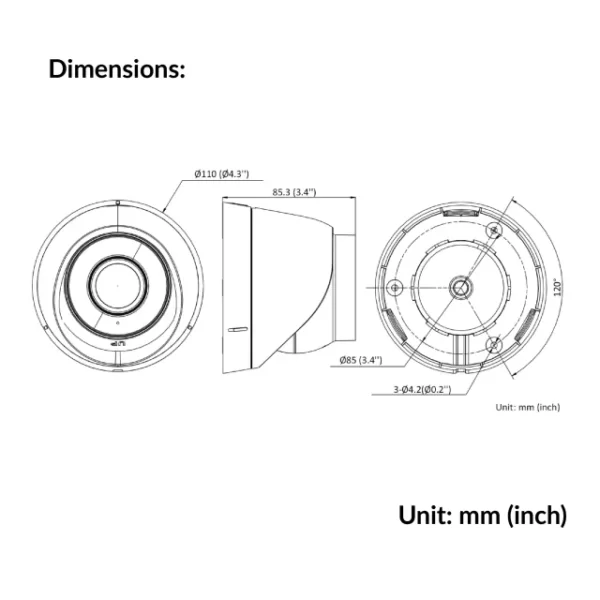 2MP Build-in Mic Fixed Turret Network Camera | DS-2CD1323G2-IUF - Image 5