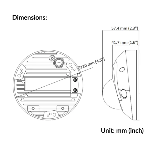 4MP AcuSense Built-in Mic Fixed Mini Dome Network Camera | DS-2CD2543G2-IS - Image 5