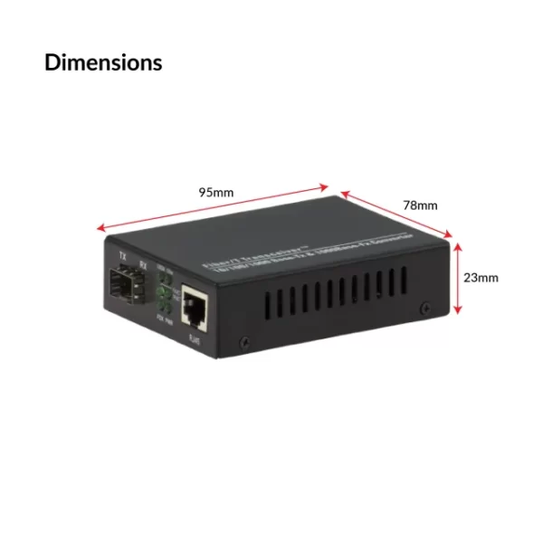 MESILIX 1000M Fiber to RJ45 Media Converter | XA-MSL810SFP - Image 2