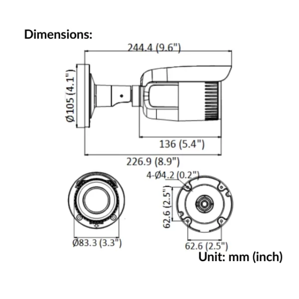 4MP Varifocal Bullet Network Camera | DS-2CD1643G0-IZ - Image 5