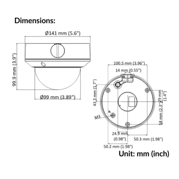 4MP Varifocal Dome Network Camera | DS-2CD1743G0-IZ - Image 5