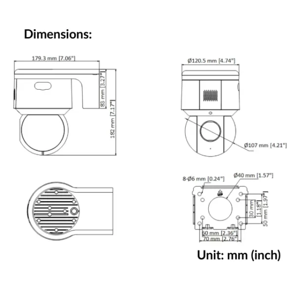 4MP 4x Zoom IR Wi-Fi Mini PT Dome Network Camera | DS-2DE3A404IWG-E/W - Image 3