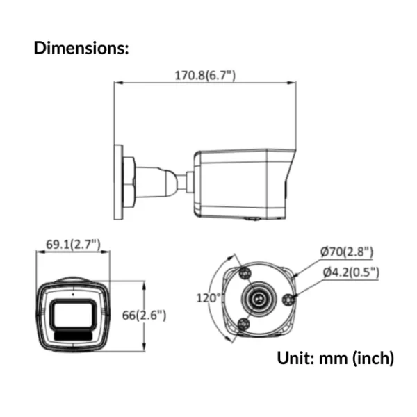 4MP Smart Hybrid Light Fixed Bullet Network Camera | DS-2CD1043G2-LIU - Image 5