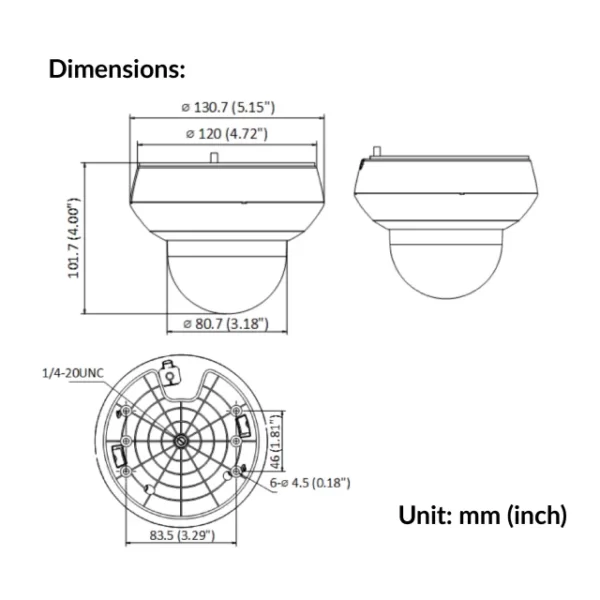2-inch 2MP 4x Zoom IR Mini PT Dome Network Camera | DS-2DE2A204IW-DE3(C0)(S6)(C) - Image 4