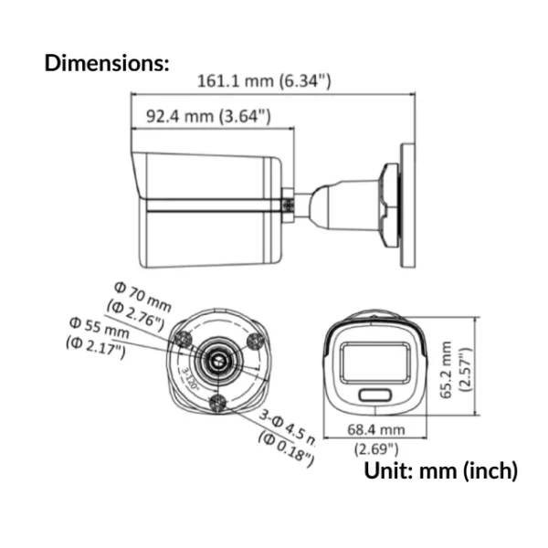 2MP ColorVu Fixed Mini Bullet Camera | DS-2CE10DF0T-F - Image 4