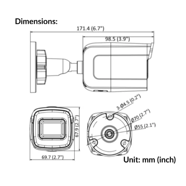 2MP WDR Fixed Mini Bullet Network Camera | DS-2CD2021G1-I - Image 6